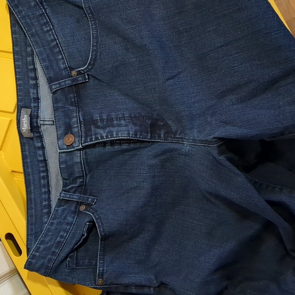 ** 14 Tall Martha Stewart slight stretch Blue Jeans  hems have lacing